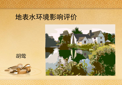 地表水环境影响评价概论(PPT 70页)
