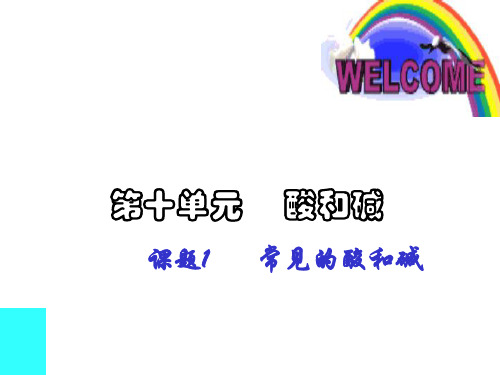 九年级化学常见的酸和碱