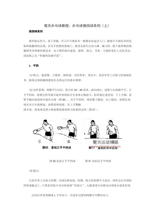 乒乓球教程：乒乓球推挡球系列(上)