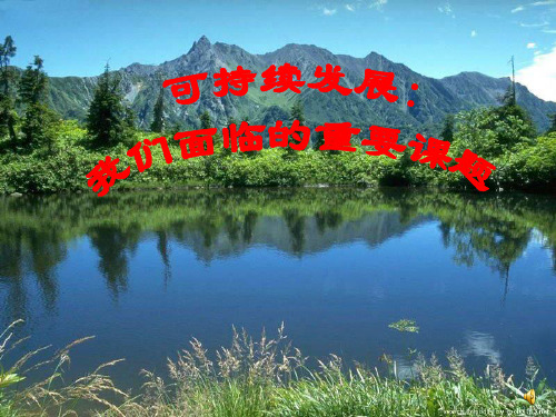 初三政治可持续发展课件