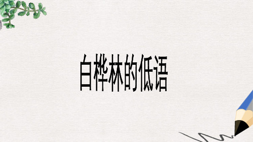 六年级语文上册1.3白桦林的低语课件北师大版