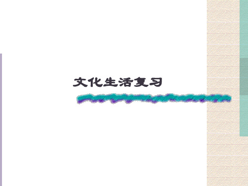 必修三《文化生活》总复习