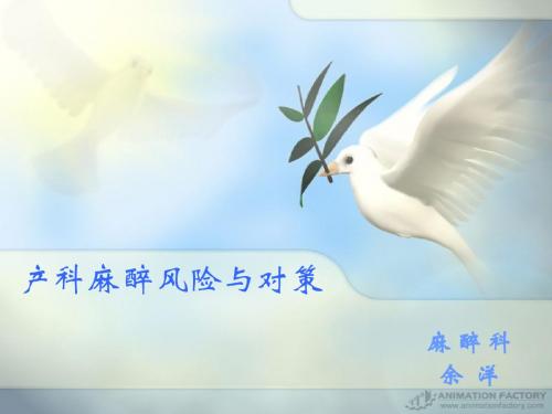 产科麻醉风险与对策