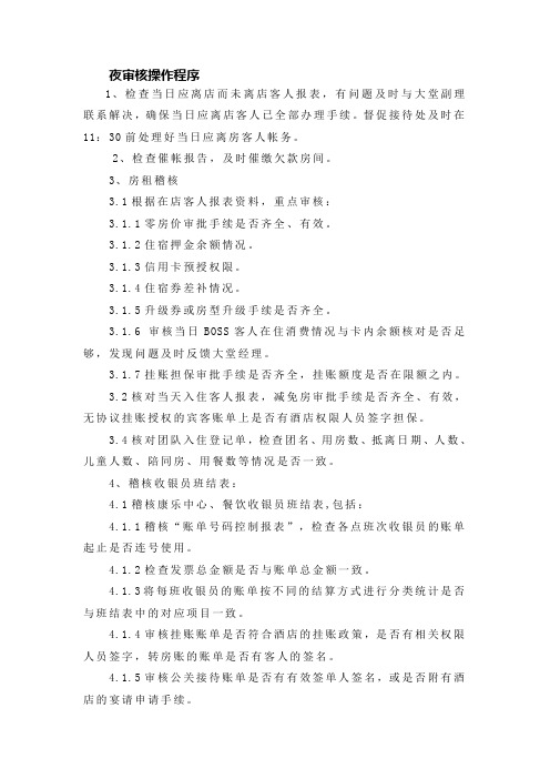 夜审操作程序