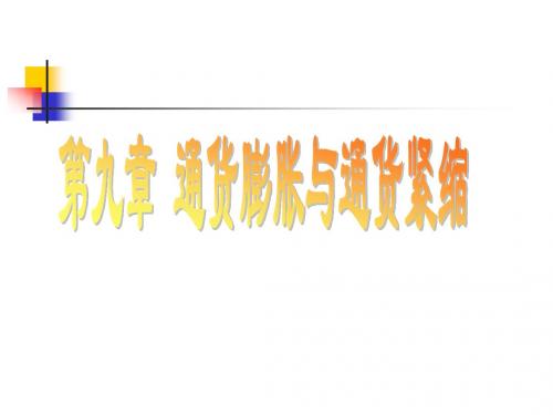 第九章  通货膨胀与通货紧缩