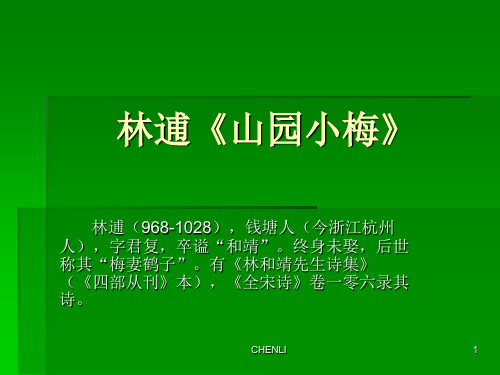 林逋《山园小梅》赏析