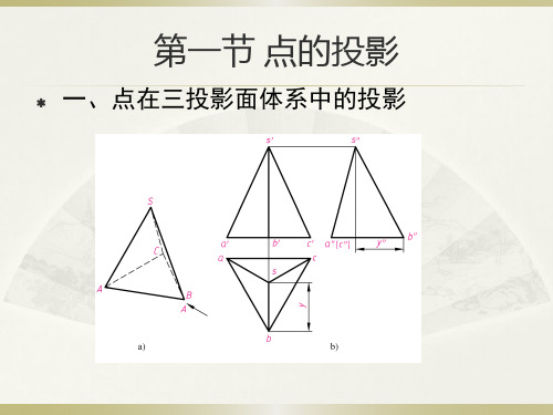 画法几何及机械制图课件第三章点直线平面的投影