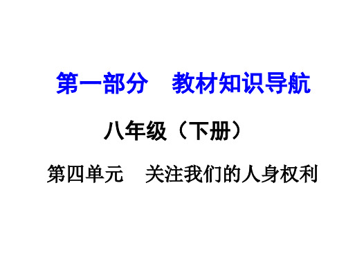 中考政治(湘教版)八下教材知识梳理：第四单元(28张)