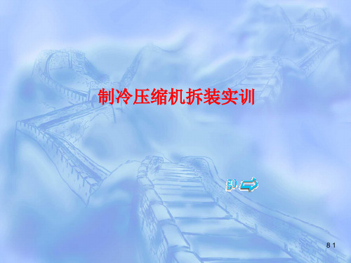 制冷压缩机拆装实训