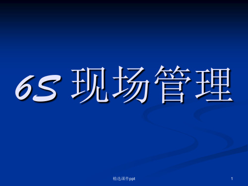 6S管理在光伏行业的应用ppt课件
