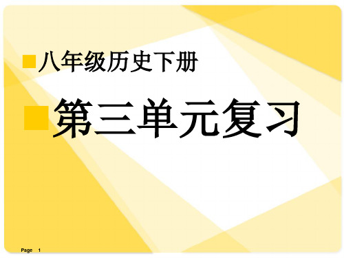 人教版八年级下册历史第三单元复习完整ppt课件