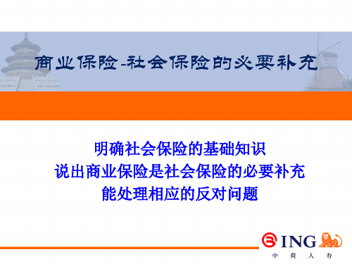 17商业保险-社会保险的必要补充-PPT文档资料