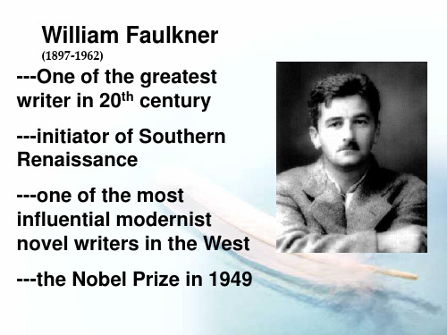 威廉福克纳 介绍William Faulkner