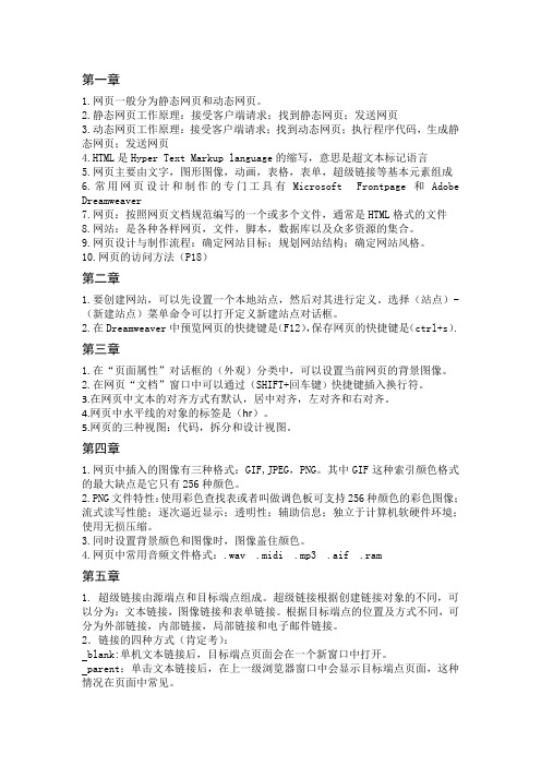 网页设计整理总结