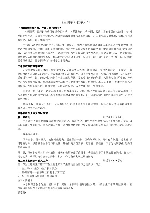 (精品)丝绸学-教学大纲.doc