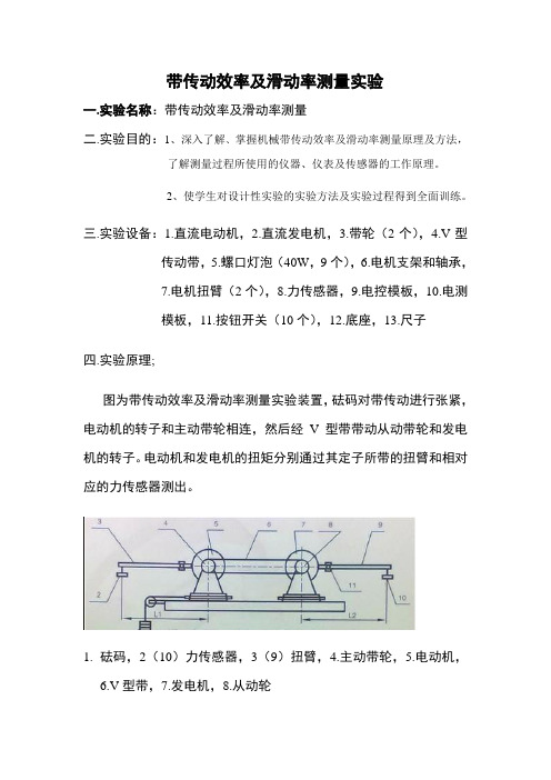 带传动实验方案