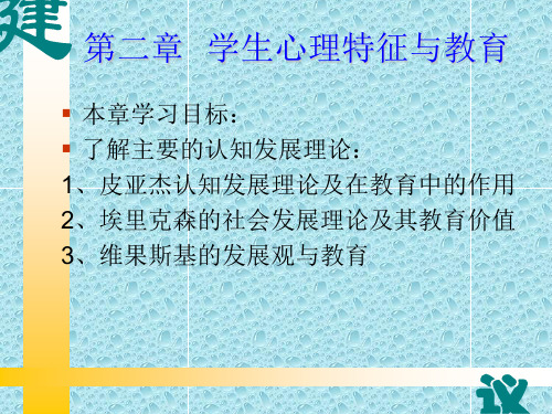 第二章学生心理发展与教育 教育心理学课件