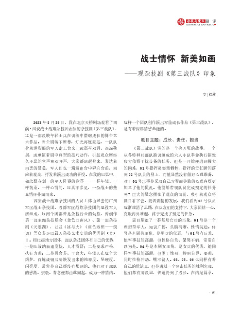 战士情怀_新美如画——观杂技剧《第三战队》印象