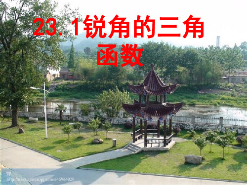 沪科版初中数学九年级上册锐角的三角函数精品课件PPT3