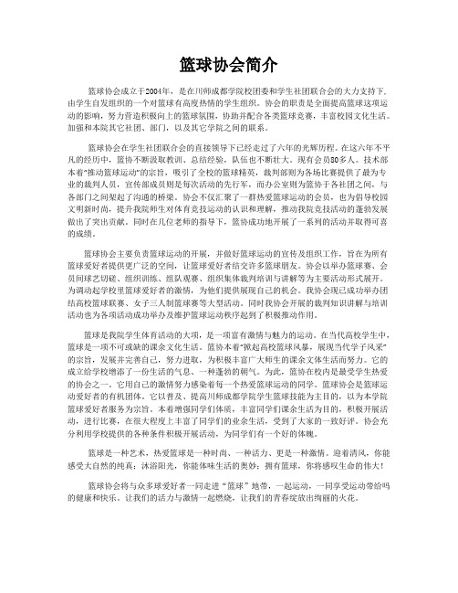 篮球协会简介