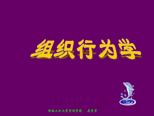 第一章组织行为学概论