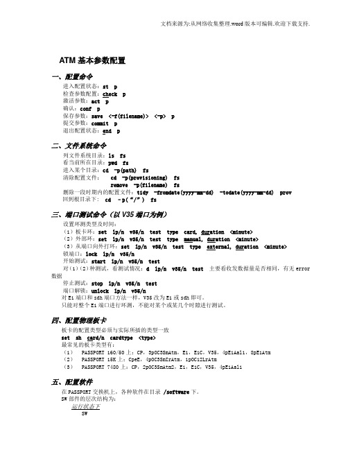 ATM基本参数配置