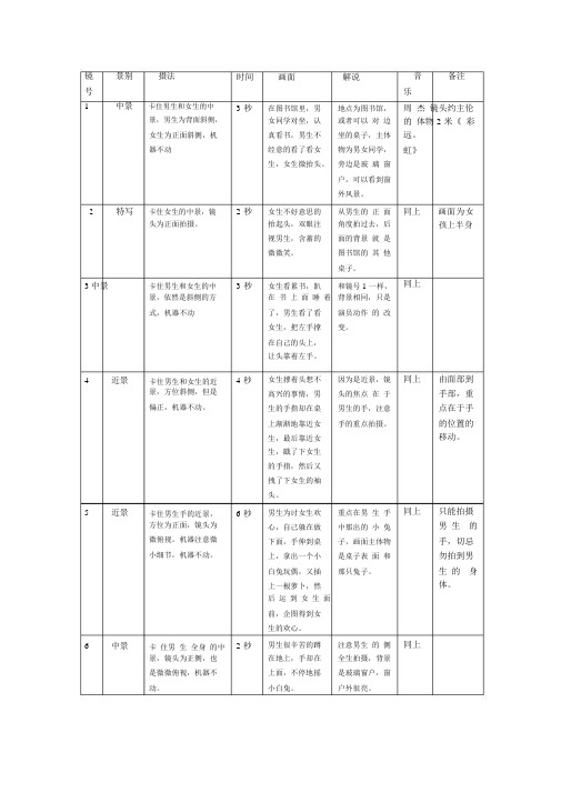 (完整word版)分镜头脚本范本.doc