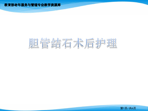 胆管结石术后护理.pptx