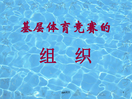 基层体育竞赛的组织  ppt课件