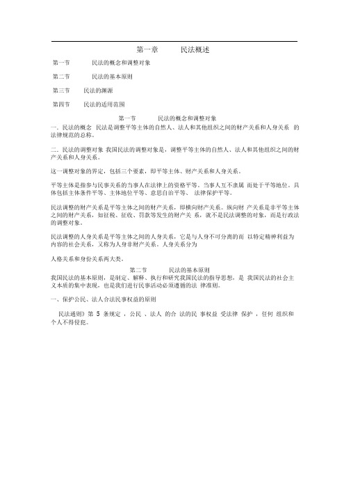 民法总论重点