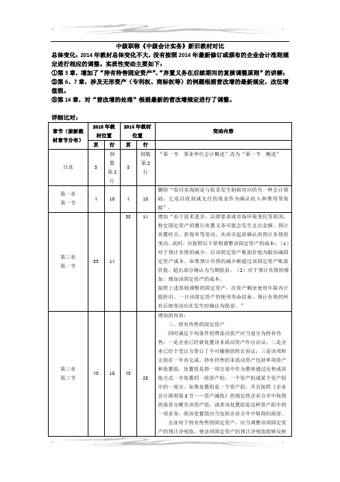 2014.2013新旧实务教材对比 Microsoft Office Word 文档