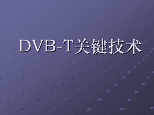 DVB-T关键技术