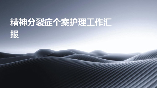 精神分裂症个案护理工作汇报