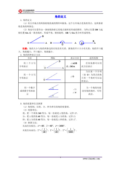 角的定义