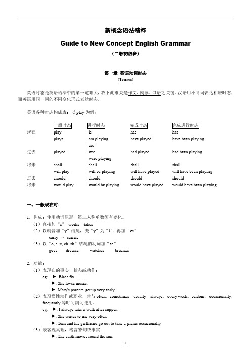 新概念英语第2册语法精粹