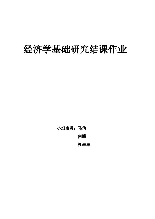 经济学基础研究结课作业