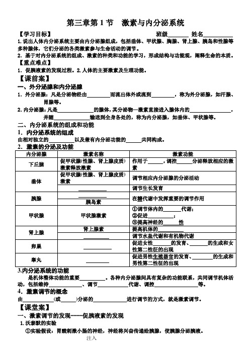 激素与内分泌系统