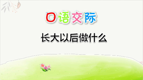 长大以后做什么ppt课件(完美版)