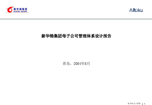 新华锦集团母子公司管理体系设计报告