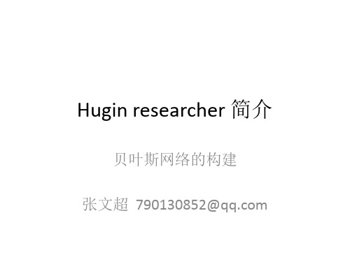 hugin researcher 软件构贝叶斯网络