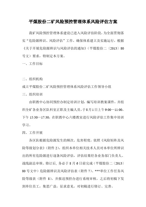 风险评估方案