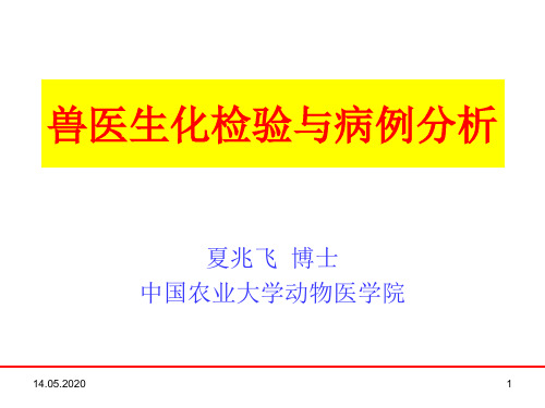 兽医生化检验与病例分析PPT精选文档