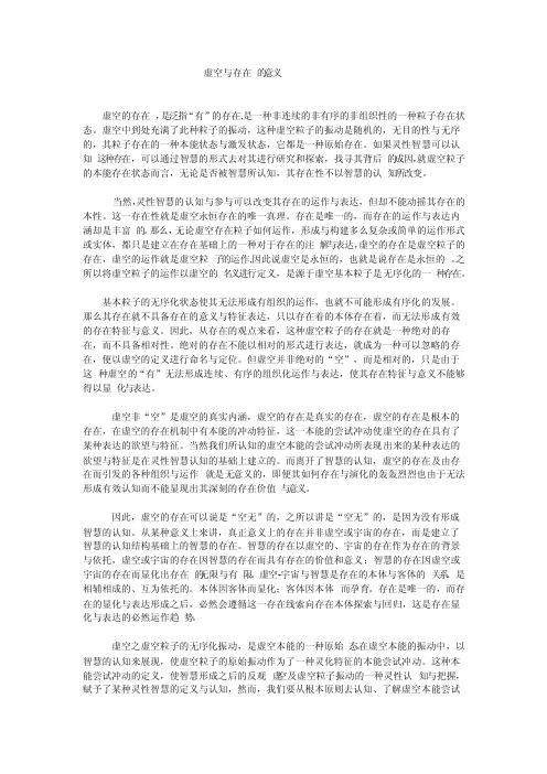 虚空与存在的意义