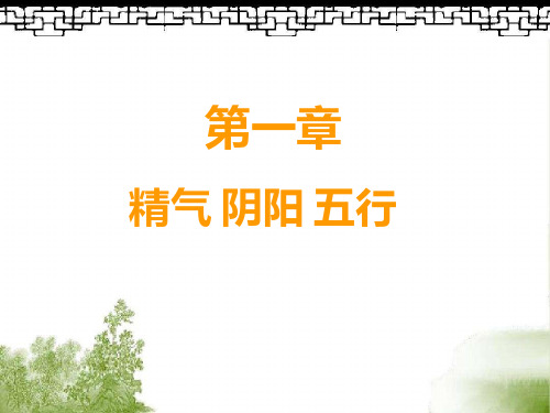 1、精气阴阳五行