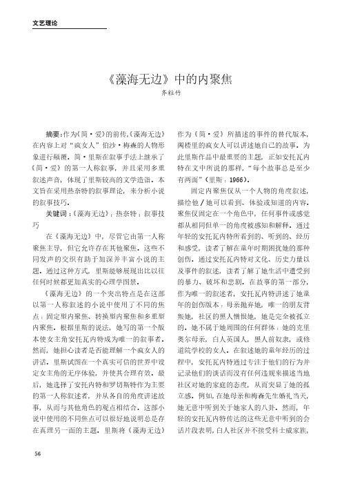 《藻海无边》中的内聚焦