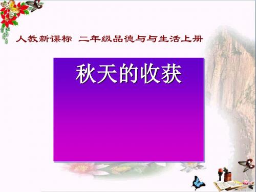 二年级品德与生活上册秋天的收获ppt课件之二新人教版