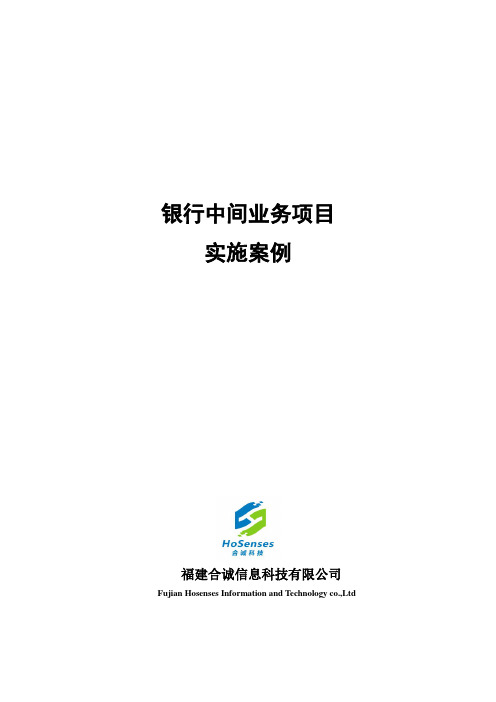 中间业务项目简介V1.0