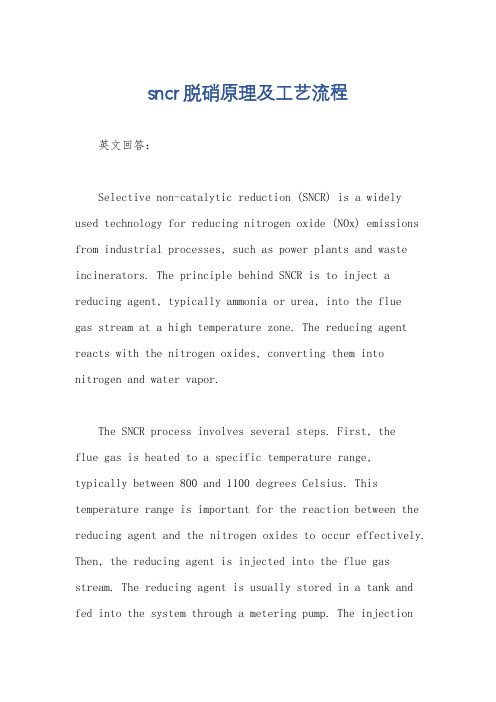 sncr脱硝原理及工艺流程