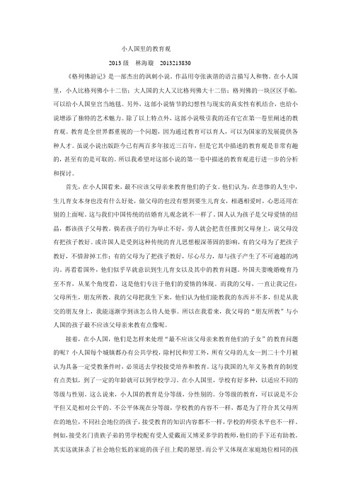书评：小人国—教育观