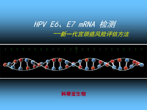最新-宫颈癌基因E6、E7mRNA检测-PPT文档